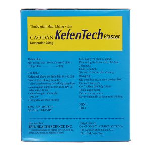 Cao dán KefenTech Plaster 30mg (10cm x 7 cm) giảm đau, kháng viêm (20 gói x 7 miếng)