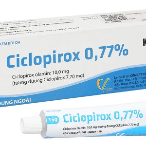 Kem bôi da Ciclopirox 0,77% VCP điều trị tại chỗ các bệnh nấm da tuýp 15g