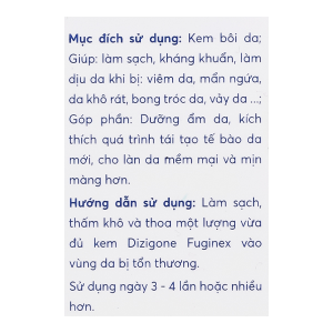 Kem bôi Dizigone Fuginex làm sạch, kháng khuẩn, làm dịu da tuýp 25g