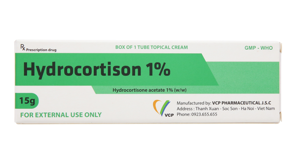 Kem bôi da Hydrocortison 1% VCP trị viêm da tuýp 15g