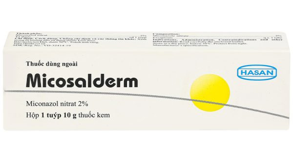 Kem bôi da Micosalderm 2% trị các bệnh da liễu do nhiễm nấm tuýp 10g