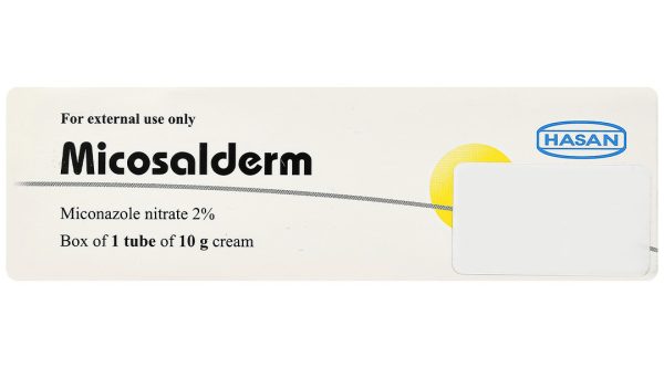 Kem bôi da Micosalderm 2% trị các bệnh da liễu do nhiễm nấm tuýp 10g