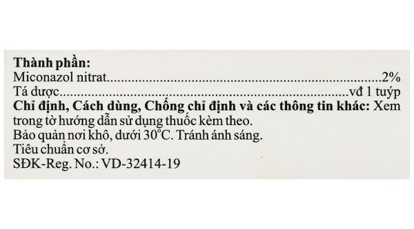 Kem bôi da Micosalderm 2% trị các bệnh da liễu do nhiễm nấm tuýp 10g