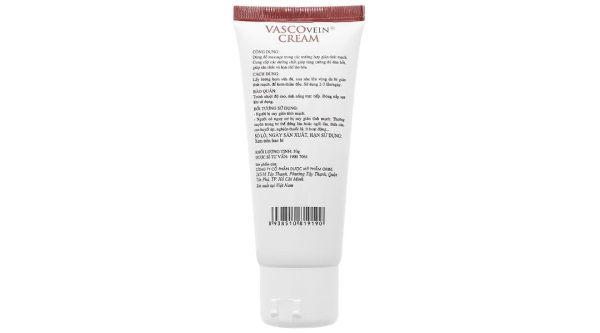 Vascovein Cream giúp ngăn ngừa, cải thiện tình trạng suy giãn tĩnh mạch tuýp 50g
