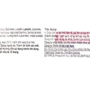 Kem Sudocrem giúp bảo vệ da, chống hăm tã cho bé hũ 60g