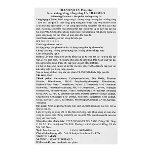 Kem chống nắng Transino UV Protector SPF 50+/PA++++ dưỡng ẩm, trắng da tuýp 30ml