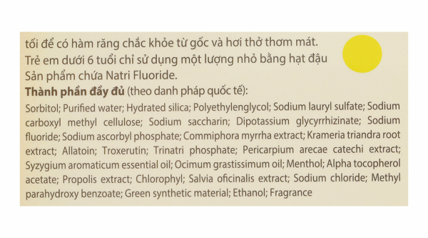 Kem đánh răng dược liệu Ngọc Châu Truyền Thống làm sạch răng lợi tuýp 170g