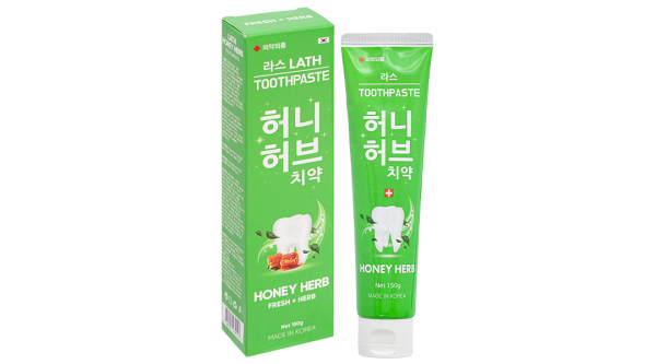 Kem đánh răng Lath Honey Herb giúp răng chắc khỏe, hơi thở thơm mát tuýp 150g