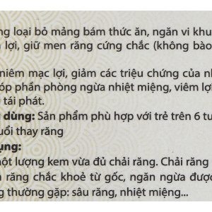 Kem đánh răng dược liệu Ngọc Châu trẻ em ngừa sâu răng tuýp 70g