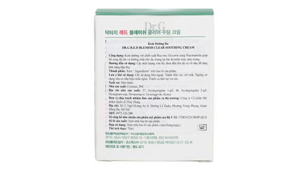 Kem dưỡng Dr.G R.E.D Blemish cấp ẩm và phục hồi sâu cho da hũ 70ml