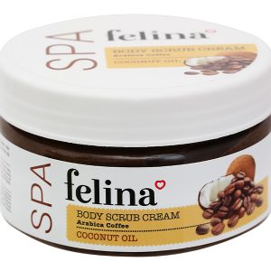 Kem tẩy tế bào chết Felina hạt cà phê & tinh dầu dừa hũ 220g