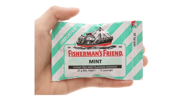 Kẹo cay Con Tàu Fisherman's Friend không đường vị bạc hà gói 25g