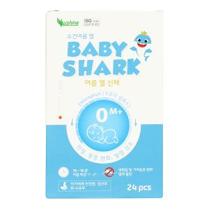 Khăn hạ sốt Baby Shark 0M+ cho bé (4 gói x 6 miếng)