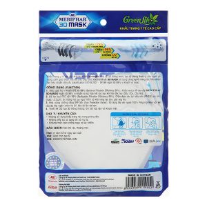 Khẩu trang y tế Mebiphar 3D Mask N95 màu trắng size M gói 5 cái