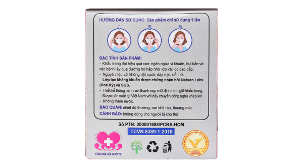 Khẩu trang y tế An Phúc Model Pro Care 4 lớp màu xám hộp 50 cái