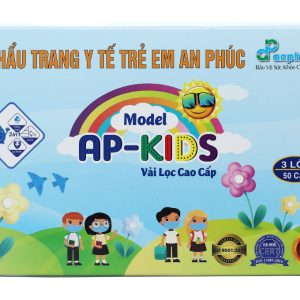 Khẩu trang y tế trẻ em An Phúc 3 lớp có họa tiết hộp 50 cái