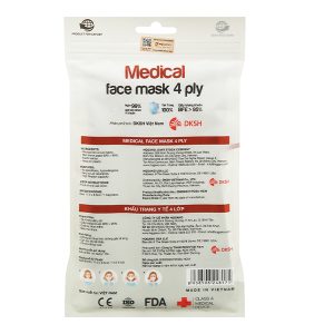 Khẩu trang y tế HQ Gano 4 lớp màu trắng gói 6 cái