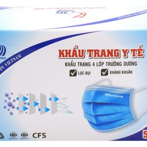 Khẩu trang y tế Trường Dương 4 lớp màu xanh hộp 50 cái