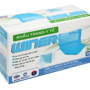 Khẩu trang y tế Winer 3 lớp màu xanh hộp 50 cái