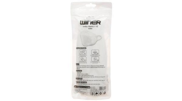 Khẩu trang y tế Winer KF94 4D màu trắng gói 10 cái