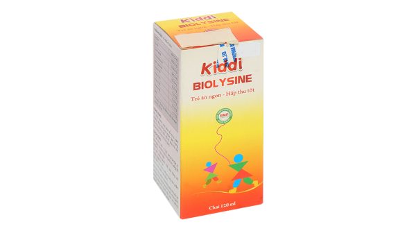 Dung dịch uống Kiddi Biolysine giúp ăn ngon miệng, tăng cường hấp thu chai 120ml