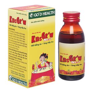 Siro Yến Sào Kids Gr'w Nest kích thích ăn ngon, tiêu hóa tốt chai 120ml