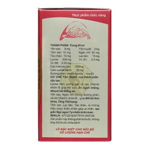 Yến Huyết Kid Nest Tâm Sen hỗ trợ ăn ngủ ngon chai 150ml