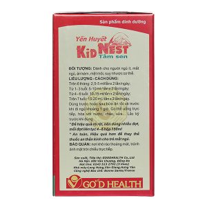 Yến Huyết Kid Nest Tâm Sen hỗ trợ ăn ngủ ngon chai 150ml