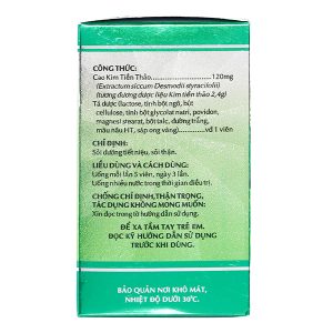 Viên bao đường Kim Tiền Thảo OPC trị sỏi đường tiết niệu, sỏi thận chai 100 viên