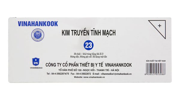 Kim truyền tĩnh mạch 23 Vinahankook hộp 50 cái