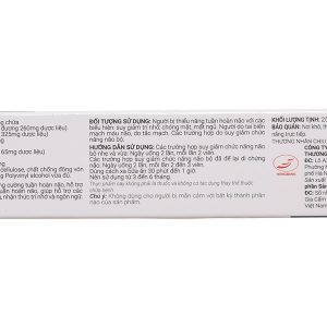 Kinh Vương Não Bộ tăng tuần hoàn não, cải thiện chức năng não bộ hộp 30 viên