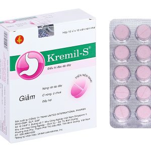 Viên nhai Kremil-S làm dịu các triệu chứng đầy hơi, đau dạ dày (10 vỉ x 10 viên)