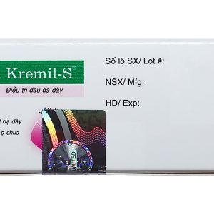 Viên nhai Kremil-S làm dịu các triệu chứng đầy hơi, đau dạ dày (10 vỉ x 10 viên)