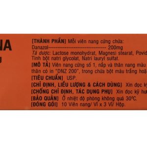 Kupdina 200mg trị lạc nội mạc tử cung (3 vỉ x 10 viên)