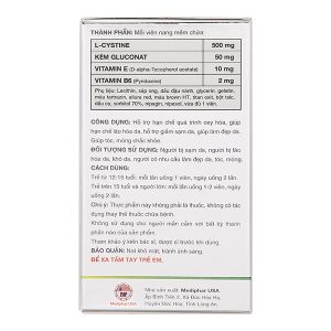 L-Cystin B6 làm đẹp da, tóc, móng hộp 60 viên