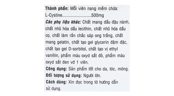 Philife L-Cystine làm đẹp da, tóc, móng hộp 60 viên