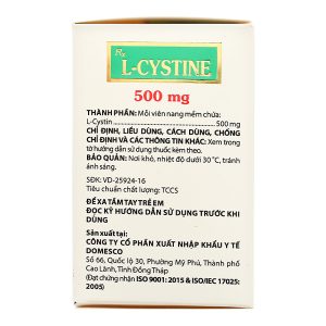 L-Cystine Domesco 500mg trị rối loạn dưỡng tóc và móng (12 vỉ x 5 viên)