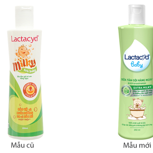 Sữa tắm gội Lactacyd Baby Extra Milky bảo vệ da và tóc cho bé chai 250ml