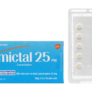 Lamictal 25mg trị động kinh, rối loạn lưỡng cực (3 vỉ x 10 viên)