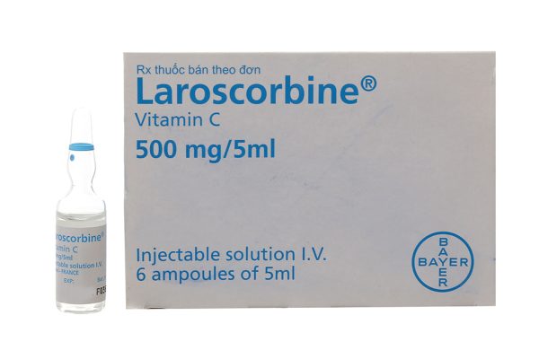 Dung dịch tiêm Laroscorbine 500mg/5ml ngừa thiếu vitamin C (6 ống x 5ml)