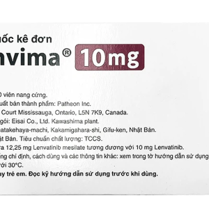 Lenvima 10mg điều trị ung thư tuyến giáp, ung thư tế bào gan, thận (2 vỉ x 10 viên)