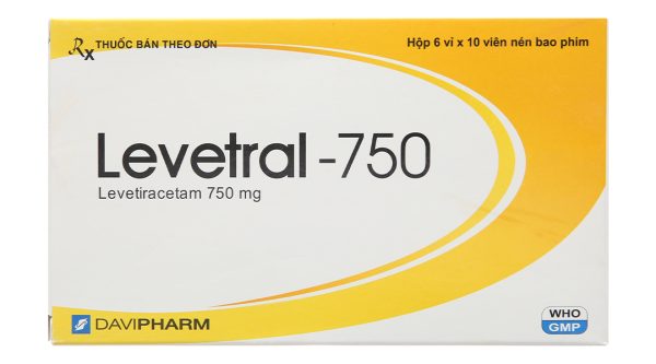 Levetral-750 trị động kinh (6 vỉ x 10 viên)