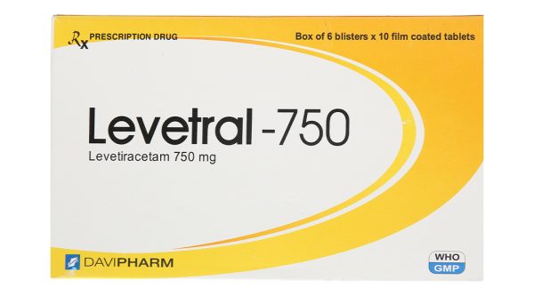 Levetral-750 trị động kinh (6 vỉ x 10 viên)