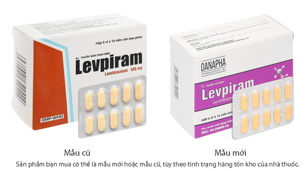 Levpiram 500mg điều trị động kinh (5 vỉ x 10 viên)