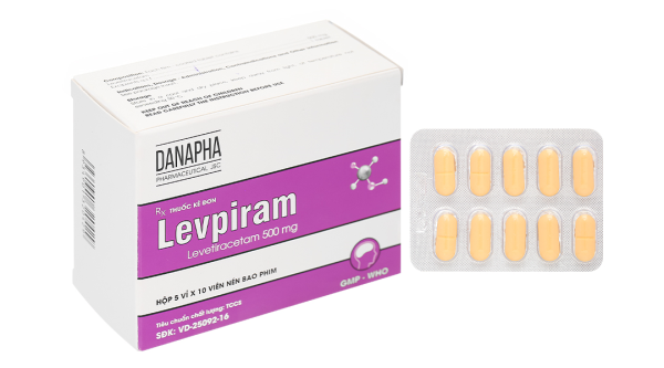 Levpiram 500mg điều trị động kinh (5 vỉ x 10 viên)