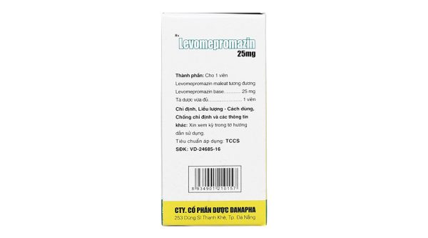 Levomepromazin Danapha 25mg trị tâm thần phân liệt lọ 100 viên