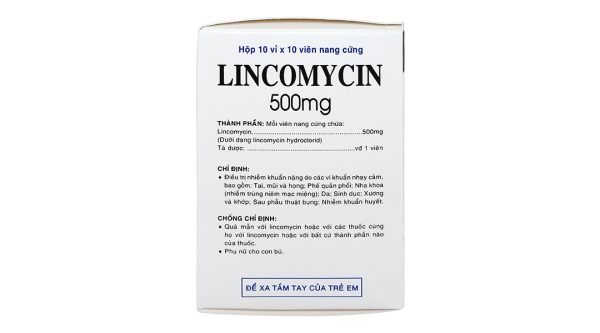 Lincomycin Vidipha 500mg trị nhiễm khuẩn nặng (10 vỉ x 10 viên)