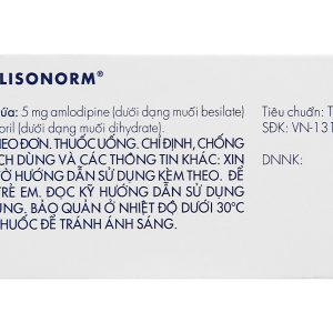 Lisonorm 5mg/10mg trị tăng huyết áp (3 vỉ x 10 viên)