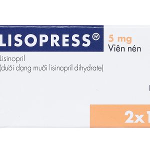 Lisopress 5mg trị tăng huyết áp, suy tim (2 vỉ x 14 viên)