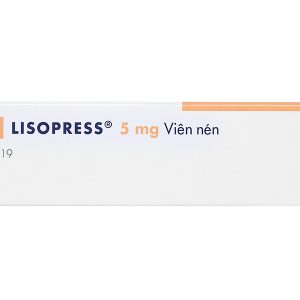 Lisopress 5mg trị tăng huyết áp, suy tim (2 vỉ x 14 viên)